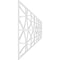 Ekena Millwork Set of Four Panels for 94 1/2"W x 28 1/4"H Haswell Fretwork Wainscot Wall Paneling WPKP14X01X47HWL - alternate 5